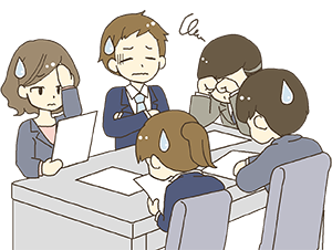 暗い社内