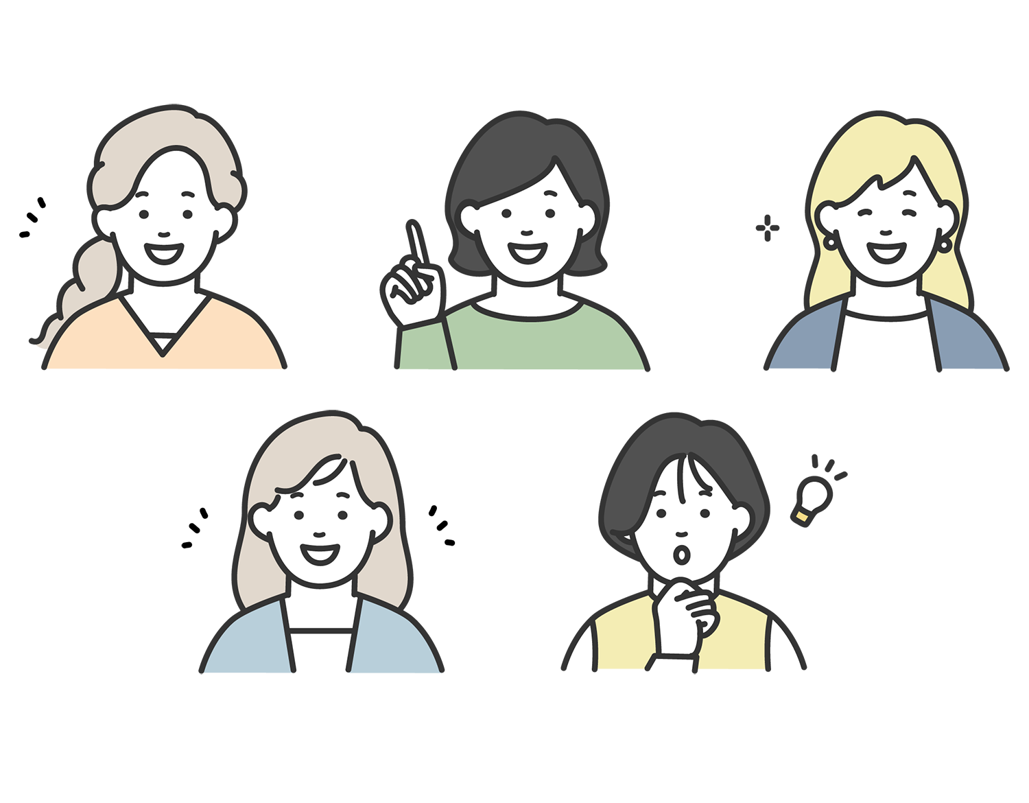 女性5人